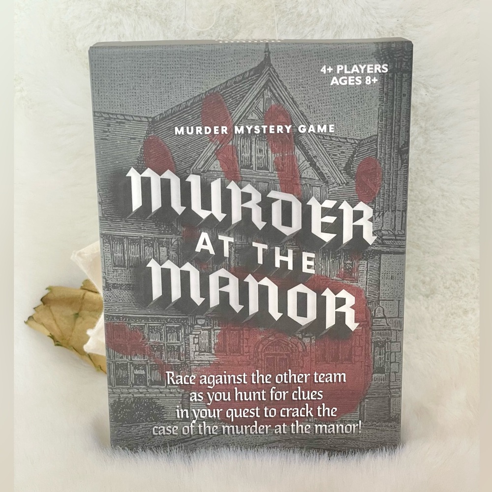 New w/tags MURDER MYSTERY GAME “Murder at the Manor” Race against the other team